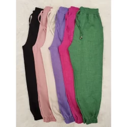 calca jogger liso de linhao