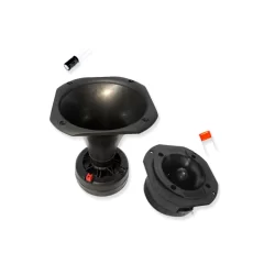 Kit 1 Driver Corneta + 1 Tweeter Sturdy Preto + Capacitores