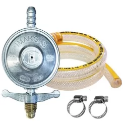 Kit Completo Registro Regulador Gás + Mangueira 1 kg/hora
