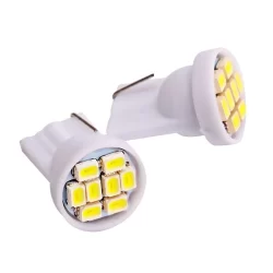 Kit Com 5 Lampadas T10-8 Leds Pingo Luz W5w 1026 Led