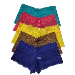 kit 10  Calcinha caleçon Calesson shortinho de renda Lingerie Luxo Sexy Feminino