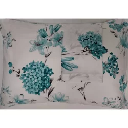 4 Fronhas De Algodão 160 Fios  (02 Pares) Percal Com Zíper 70cm X 50cm