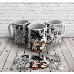 Caneca Branca de Porcelana Dragon Ball Z