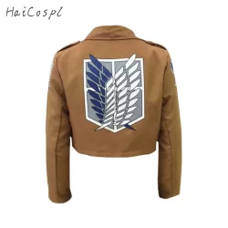 Women Clothes Attack On Titan Outerwear Shingeki No Kyojin Cosplay Jackets Japanese Anime Brown Coat Women Adults Coats