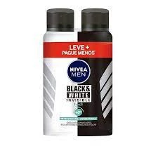 Kit Desodorante Nivea Men Black & White Aerosol Masculino Invisible - 02 unidades
