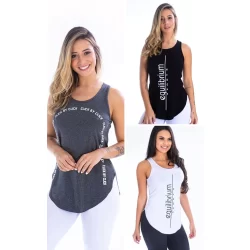 kit  com 3 Camisetas  Regatas Blusas Femininas Viscolycra Fitness Atleta Academia Casual Clickmoda