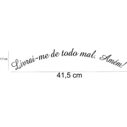 Adesivo Livrai-me De Todo Mal Amém! Curvado Paralama