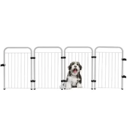 Cercado Portão Grade Portátil Para Cachorro Pet 4 Módulos 35 a 139 cm