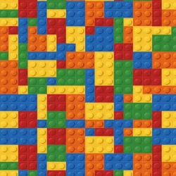 Papel de Parede lego coloridos Para Quarto Infantil 1,00m