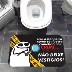 Tapete Capacho Porta 35x60 FLORK NÃO DEIXE VESTÍGIOS- Design Moderno e Antiderrapante