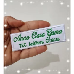 Seu Nome para Jaleco patch Termocolante em Bordado- 1 unidade / ( esse link é só o seu nome, NÃO VAI O LOGOTIPO)