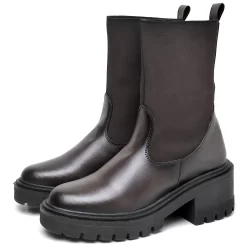 Bota Coturno Dubuy Feminina Salto Tratorada Marrom Kati 1200FG