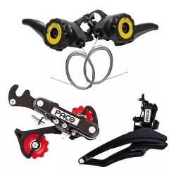 Kit Relação 18 Marchas Câmbios Bicicleta Paco Alavanca