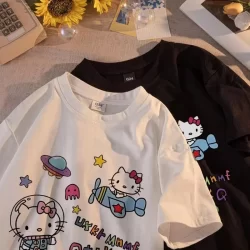 Camiseta Hello Kitty Astronauta Camisetas Fofas Gatinho