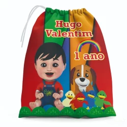 30 Sacolinhas Surpresa Personalizada Tecido Bento e Totó (15x20)