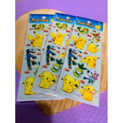 Kit com 10/15 cartelas de adesivos Pokemon - sticker - adesivos - figurinha