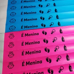 60 Pulseiras de identificação Chá Revelação Menino Menina
