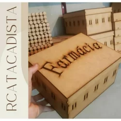 Caixa Farmacia/Remédio Mdf kit BB