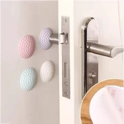 Kit 4 Tampão De Parede Auto-Adesivo Protetor De Maçaneta De Porta