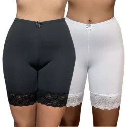KIT 2 SHORTS ANÁGUA SEGUNDA PELE PARA USAR VESTIDOS POLIESTER
