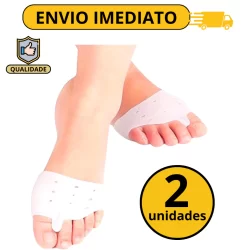 Par Corretores de Joanete Palmilha Gel Protetor de Pé Anti Bolha e Fascite Plantar Com Separador De Dedo Máx Confort Top
