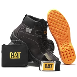 Bota Masculina Caterpillar Adventure Coturno+Kit Completo Acessorios