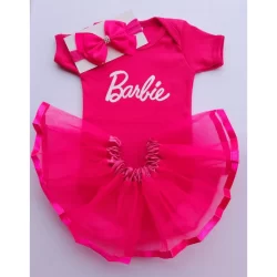 Body Bebê Mesversário / Saia Tule / Laço/ Barbi Fantasia Escolha o Model0