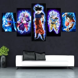 Quadro Decorativo Goku Dragon Ball Super Saiyajin Blue Vegeta Z