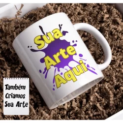 Caneca Personalizada Porcelana Com Sua Arte