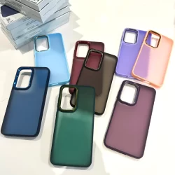 Capa SPACE Acrílico Fosca Para Samsung Galaxy A02S/A03S/A04E/A04S/A10S/A12/A13-5g/A22/A23/A52 com borda galvanizada