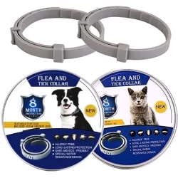 Coleira Para Cães/gato Contra Pulgas , Carrapatos E leishmaniasis silicone anti mosquito 8 Meses Proteção Ajustável