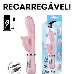 Vibrador Recarregável Estimulador de Clitóris Língua Ponto G