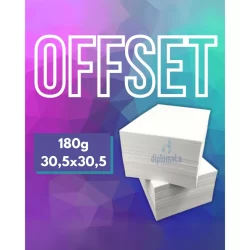 Offset 180g 30,5x30,5 ou 30x30cm c/ 50 Fls Papel Branco 30x30 ou 30,5x30,5cm RJ