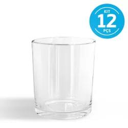 Kit Copo Vidro Whisky Drink Bar Uisque Vela 295ml - 12 Peças