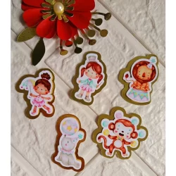 10 Apliques 3D Circo Rosa - Fazemos qualquer tema