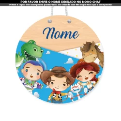 Enfeite Porta Maternidade Flamula Desenho Toy Story Desenho Woody Personalizado Nome Criança