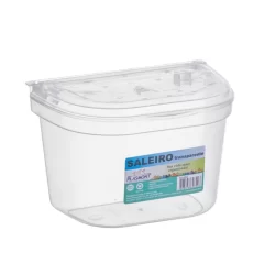 Saleiro Plástico Com Base Transparente Porta Sal da Plasmont