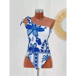 BODY BIA - body feminino um ombro só estampa  florido tropical alça unica fresquinho bori
