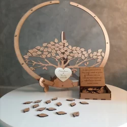 Quadro de Assinaturas Casamento Redondo Árvore