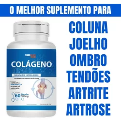 Colágeno Tipo 2 Não Desnaturado 40 mg Premium para Tendões Articulação Cartilagem Joelho Artrite