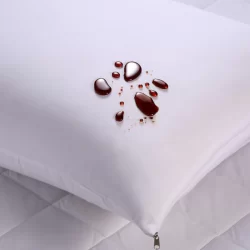 Kit Capa Impermeável Protetora de Travesseiro Anti-Ácaro Fronha Branca 50x70 cm com Zíper Hospitalar