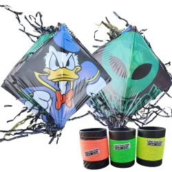 Kit Pipa - 10 Flechinhas com Rabiola Acompanha 3 Linhas
