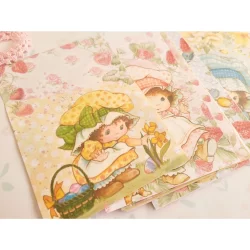 Papéis de Carta - Moranguinho Vintage- Papel Decorado para anotações ou colecionar - papel de carta, papel decorado