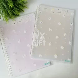 Caderno B5 com Espiral Removível com 4 Divisórias e Capa Tipo Pasta - Uniso / WX Gift