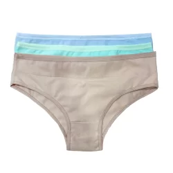 Kit 3 Calcinha Feminino Senhora Cotton Com Elastano Pala Dupla Elástico Rebatido No Cós