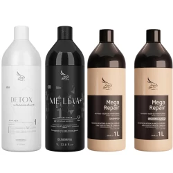 Progressiva Zap Selagem Realinhamento Antifrizz Definitivo Salão Shampoo Condicionador Mega Repair Recostrução Capilar