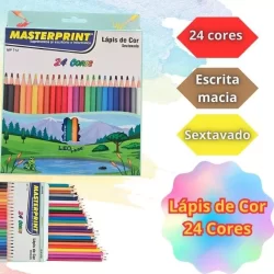 Lápis de Cor 24 Cores - Masterprint