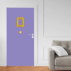 Papel Parede Adesivo para Portas de Madeira ou Vidro Decoração Revestimento FRIENDS  - GEEK SERIE
