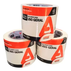 KIT C/ 6 UNDS FITA ADESIVA FITA CREPE ADERE 423 50M X 48MM