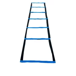 Escada de agilidade funcional 7 degraus nylon Treino academia personal trainer Azul